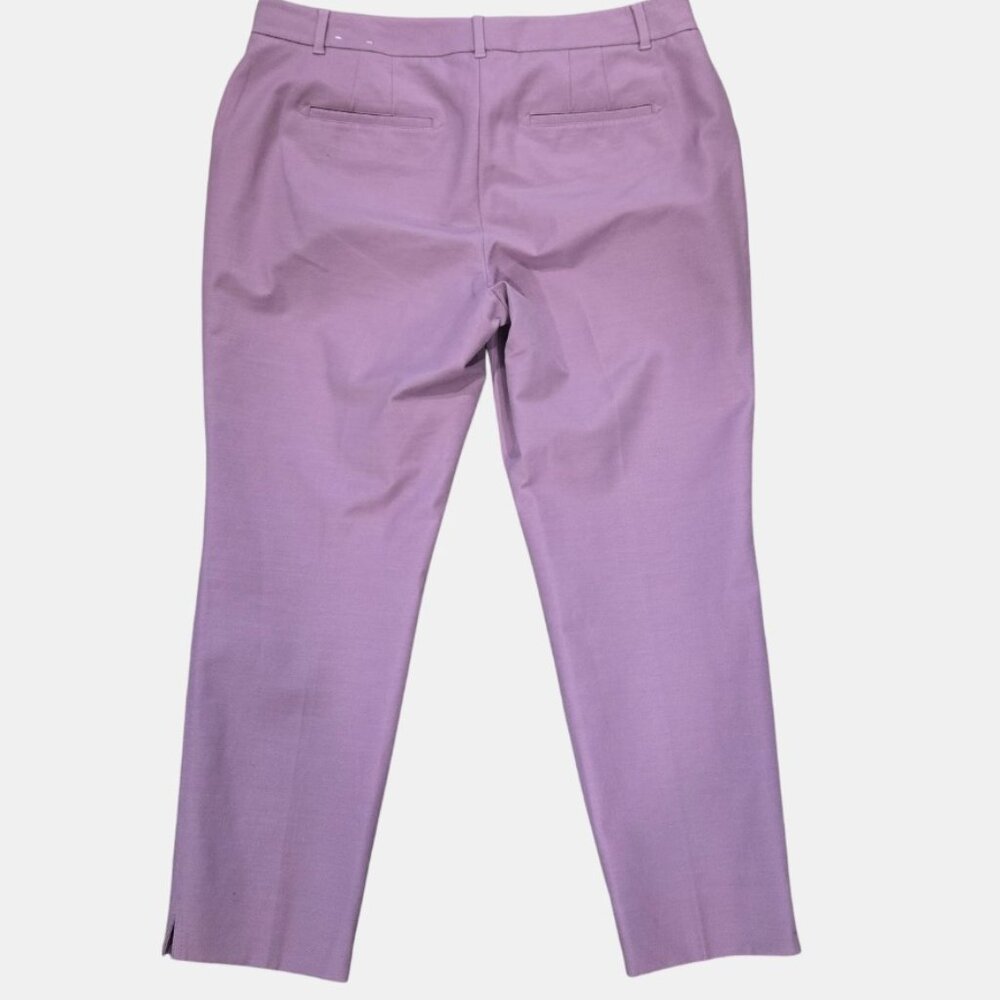 WHITE HOUSE BLACK MARKET Slim Ankle Pants Women’s 10 Curvy Purple Stretch - Picture 4 of 7